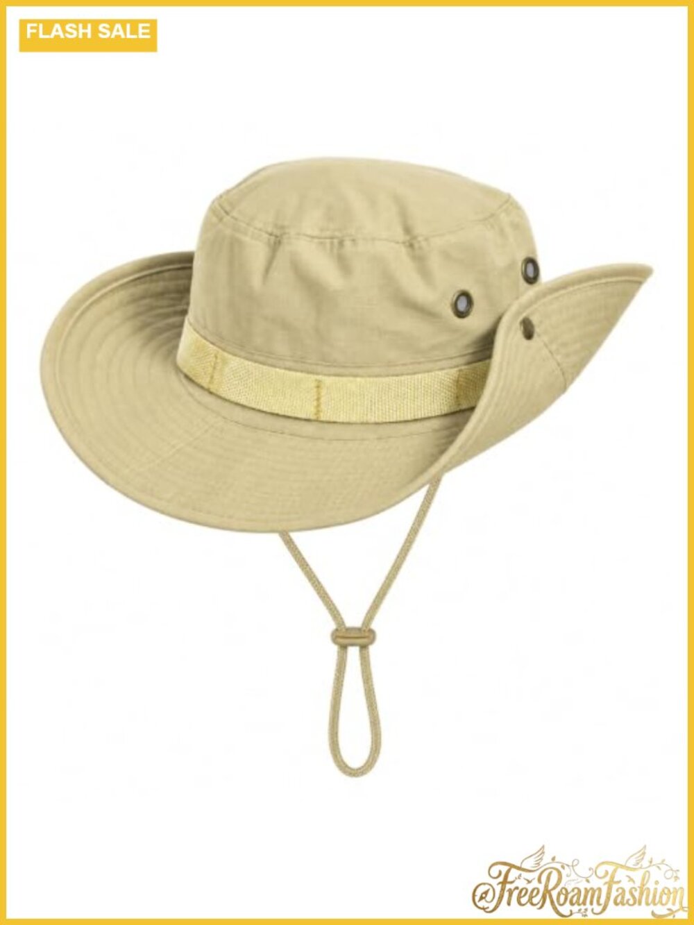Wide Brim Boonie Sun Hat UPF 50 Adjustable Chinstrap for Safari Beach